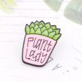 Hot selling new cartoon cute succulents alphabet rose pin  personality pineapple fruit badge